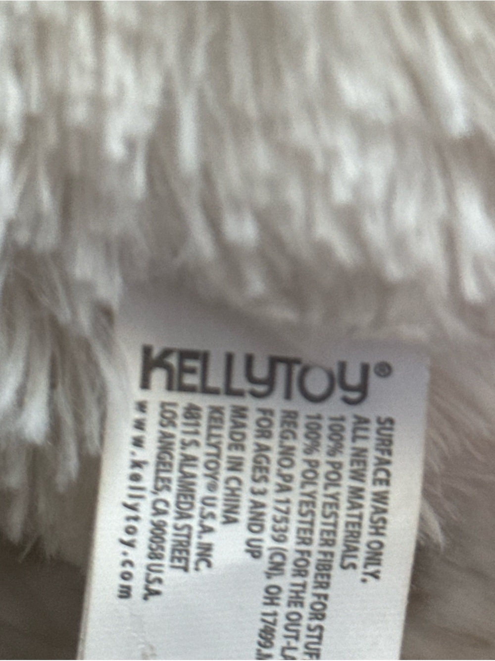 Plush White Alpaca/Llama Toy - Picture 6 of 6